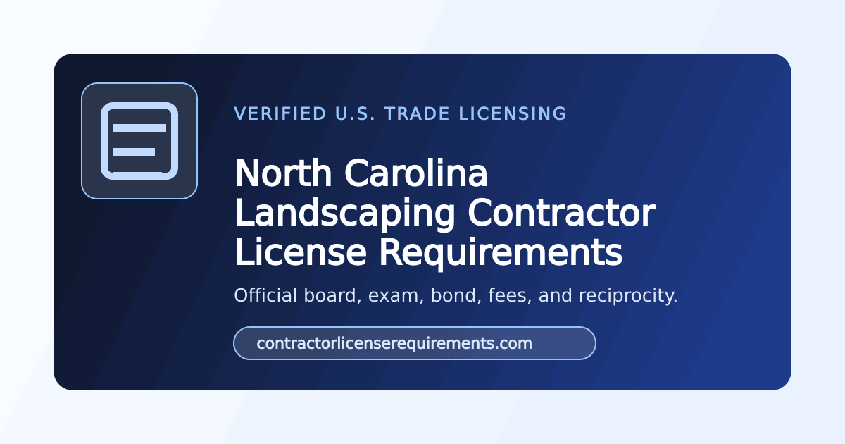 North Carolina Landscape Contractor License Requirements (2026 ...